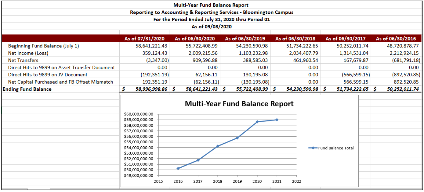 fund balance report umc